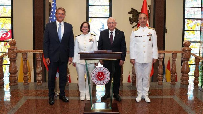 Bakan Güler, ABD Deniz Kuvvetleri Komutanı Oramiral Franchetti ile görüştü