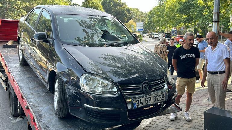 Kartal’da fren yerine gaza basan sürücü otomobiliyle kafeye girdi