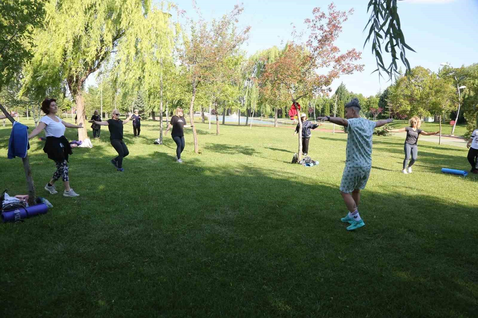 Odunpazarı’nda parklarda sabah sporu başlıyor