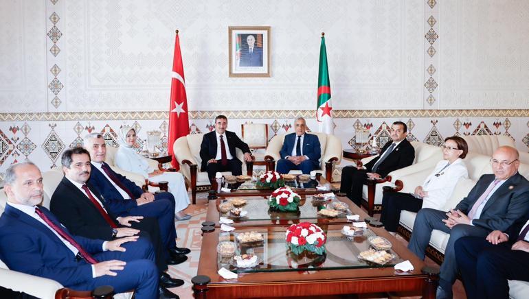 Cevdet Yılmaz, Cezayir Demokratik Halk Cumhuriyeti Başbakanı Larbaoui ile görüştü