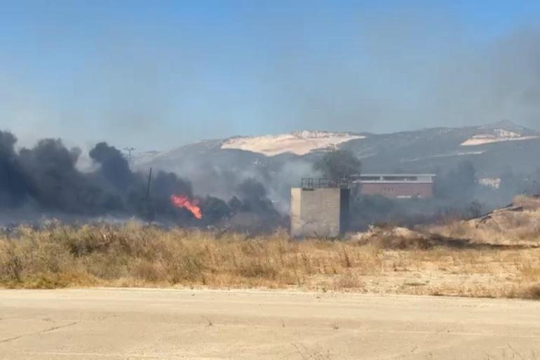 Mersin'de liman şantiyesinde yangın