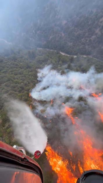 Balıkesir'deki orman yangını; havadan müdahale yeniden başladı
