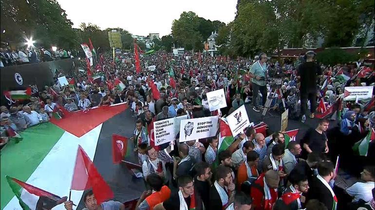 Ayasofya Meydanı'nda, 'Şehit Haniye'den Son Çağrı' mitingi