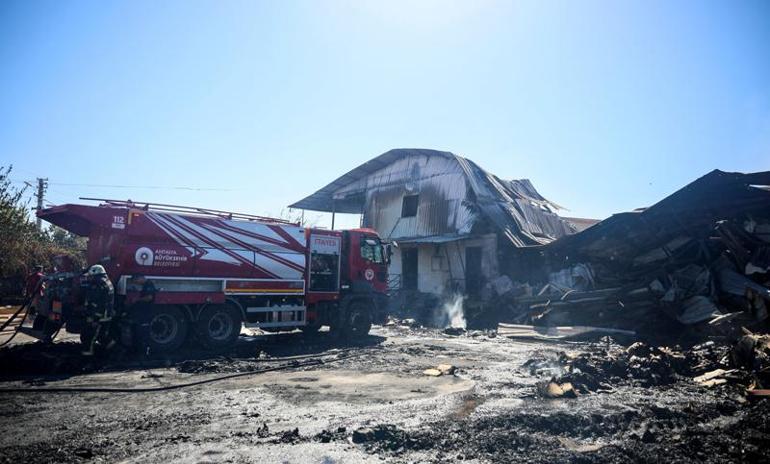 Antalya'da kağıt fabrikası yandı