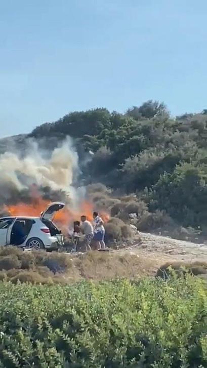 İzmir'de mangal ateşinden çıkan yangın, akıllara geçen seneki görüntüleri getirdi