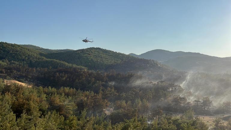 Milas’taki orman yangınında 2’nci gün