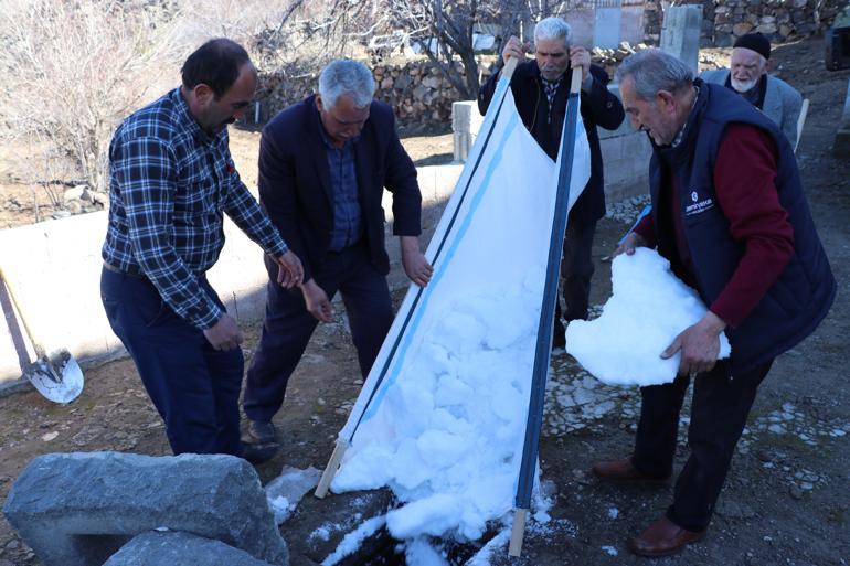 Kar yağmayınca boş kalan kar kuyuları, tankerlerle suyla dolduruluyor