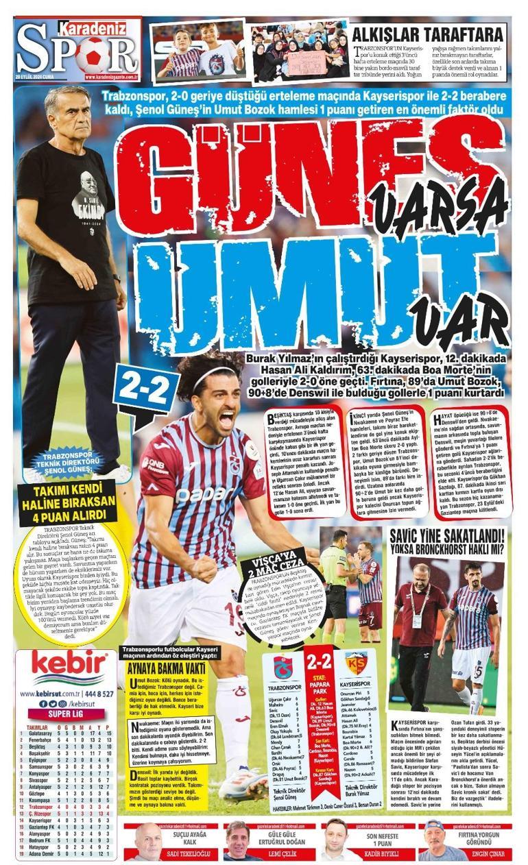 Güneş yüzünü göstermedi; Trabzonspor 3 puana hasret