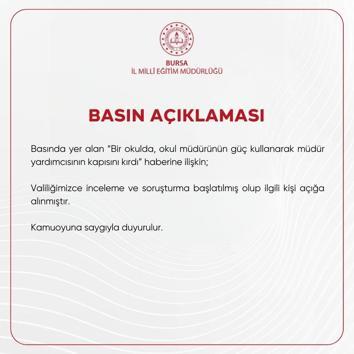 Kadın müdür yardımcısının odasının kapısını kırdıran okul müdürü açığa alındı