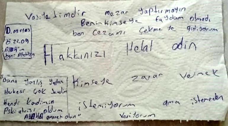 Helallik isteyip, 'Mezarımı yaptırmayın' notu bırakmıştı; cansız bedeni bulundu