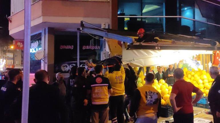 6'ncı kattaki balkondan manavın brandasına düşen kadın, eşine kızıp kendisini boşluğa bırakmış