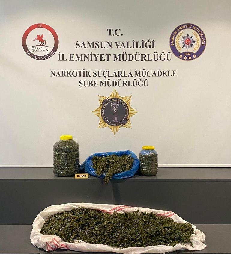 Evinde 6 kilo 700 gram esrar ele geçirilen şüpheliye gözaltı