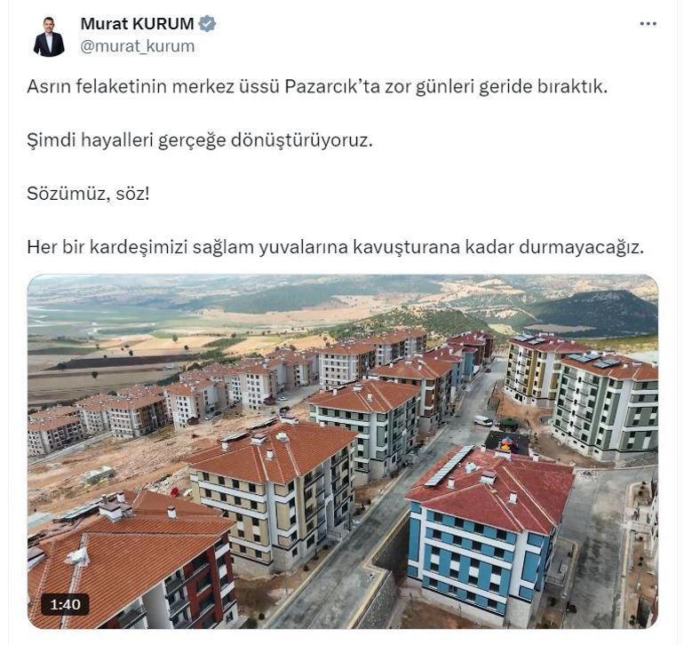 Bakan Kurum: Her bir kardeşimizi sağlam yuvalarına kavuşturana kadar durmayacağız