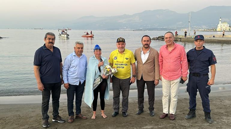 İskenderun Maratonu'nu geçen ilk kadın yüzücü oldu