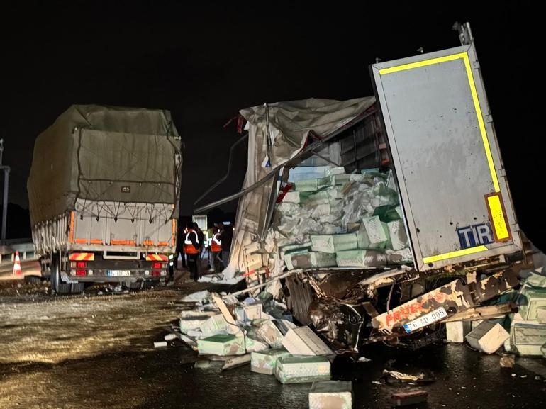 Kuzey Marmara Otoyolu’nda kaza: Ulaşım tek şeritten sağlanıyor