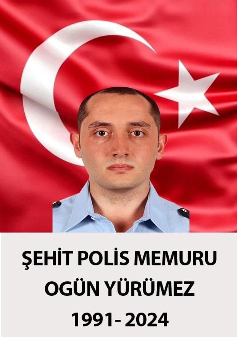 Şehit trafik polisi Ogün Yürümez için İstanbul Emniyet Müdürlüğü'nde tören