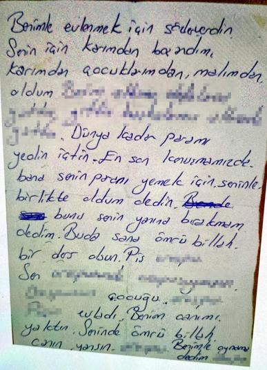 Eski eş katilinin 'cinayet notları'