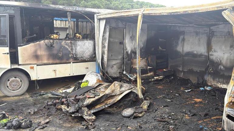 Kağıthane’de konteynerdeki 22 motosikletin alev alev yandığı olayda kundaklama iddiası